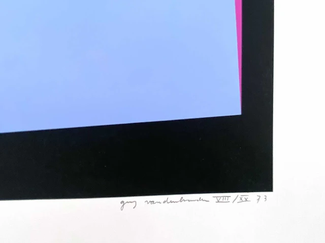 Guy vandenbranden - geometrisch abstracte copmpositie - zeefdruk - afbeelding 3 van  6