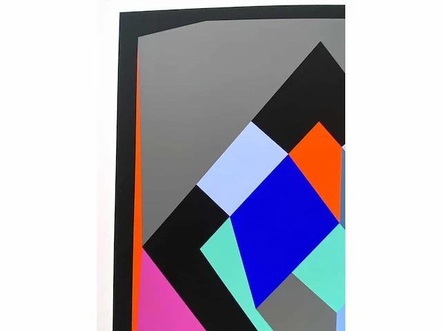 Guy vandenbranden - geometrisch abstracte copmpositie - zeefdruk - afbeelding 4 van  6