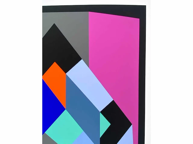Guy vandenbranden - geometrisch abstracte copmpositie - zeefdruk - afbeelding 5 van  6