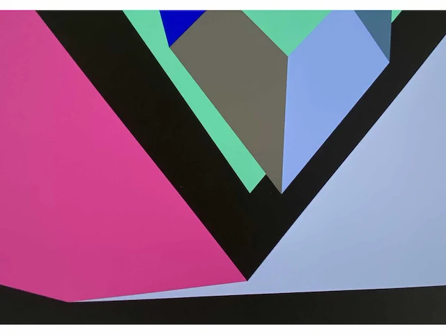 Guy vandenbranden - geometrisch abstracte copmpositie - zeefdruk - afbeelding 6 van  6