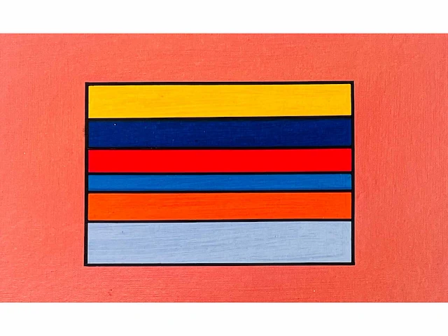 Guy vandenbranden - geometrische compositie - zeefdruk - afbeelding 3 van  6