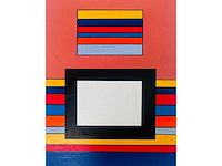 Guy vandenbranden - geometrische compositie - zeefdruk - afbeelding 1 van  11