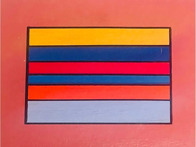 Guy vandenbranden - geometrische compositie - zeefdruk - afbeelding 9 van  11