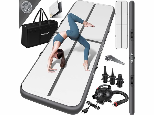Gymmat 4m airtrack opblaasbare fitnessmat|yogamat, tuimelmat, trainingsmat, sportmat - afbeelding 1 van  8