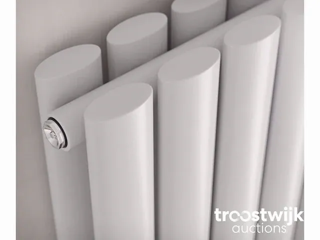 H1800xb600 dubbele design radiator rondo mat wit - afbeelding 1 van  2