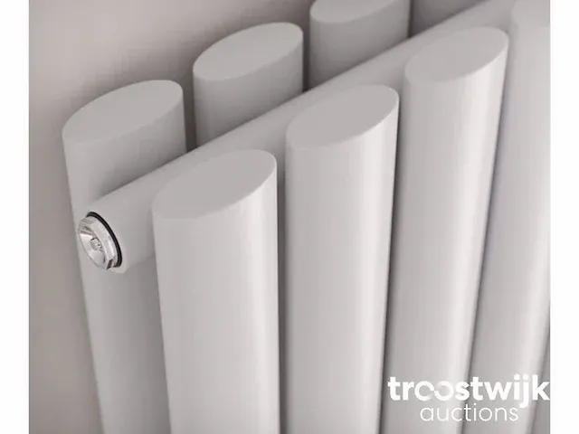 H1800xb600 dubbele design radiator rondo mat wit - afbeelding 1 van  2