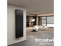 H1800xb600 dubbele design radiator vero mat zwart - afbeelding 2 van  2