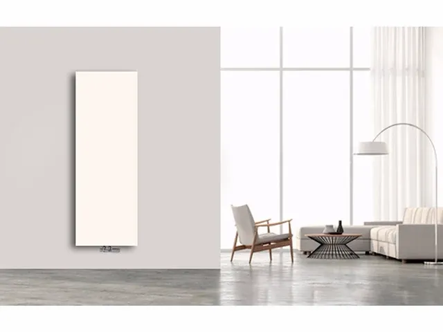 H1800xb600 vlakke verticale radiator mat wit - plano - afbeelding 3 van  4
