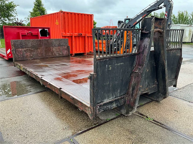 Haakarm plateau container laadvloer flat platte afzetcontainer - afbeelding 10 van  11