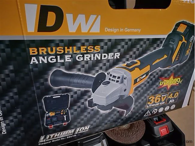 Haakse slijper 36volts accu dw - afbeelding 4 van  4