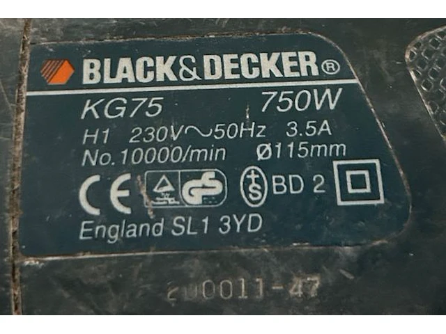 Haakse slijper black and decker - afbeelding 3 van  3