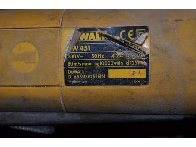 Haakse slijper dewalt dw451 in koffer - afbeelding 5 van  5