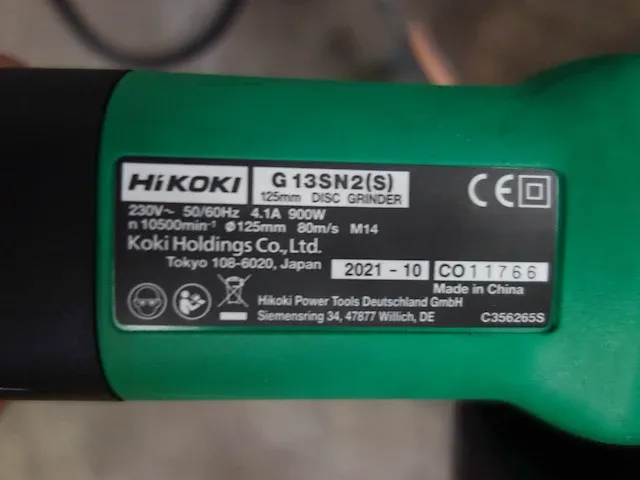 Haakse slijper hikoki - afbeelding 4 van  5