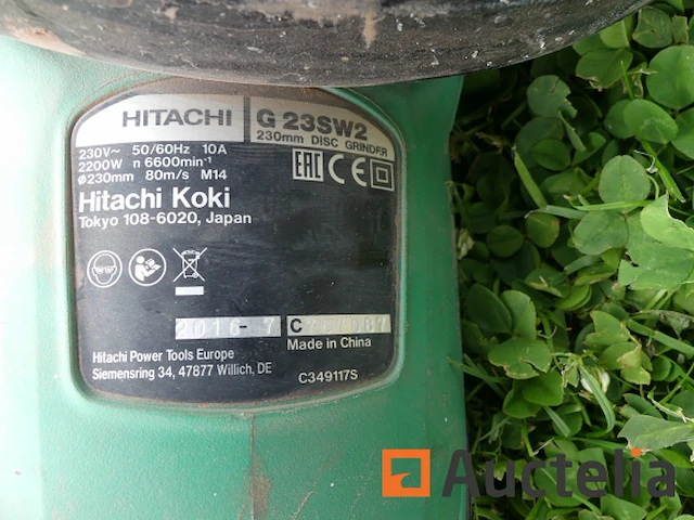 Haakse slijper hitachi g23 sw2, haakse slijper hitachi g13 srr ( s ) - afbeelding 2 van  11