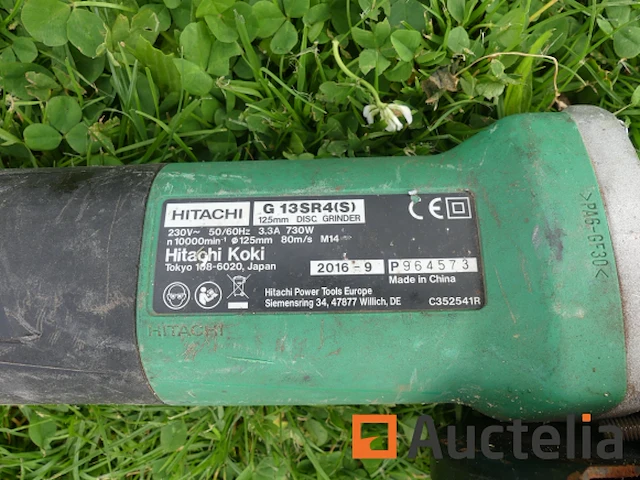 Haakse slijper hitachi g23 sw2, haakse slijper hitachi g13 srr ( s ) - afbeelding 3 van  11