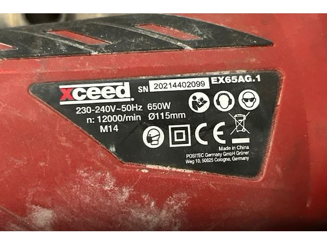 Haakse slijper xceed - afbeelding 3 van  4