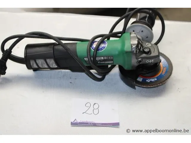 Haakse slijptol, hikoki g 13byeq, 1320w, 125mm, bj 2020 - afbeelding 1 van  3