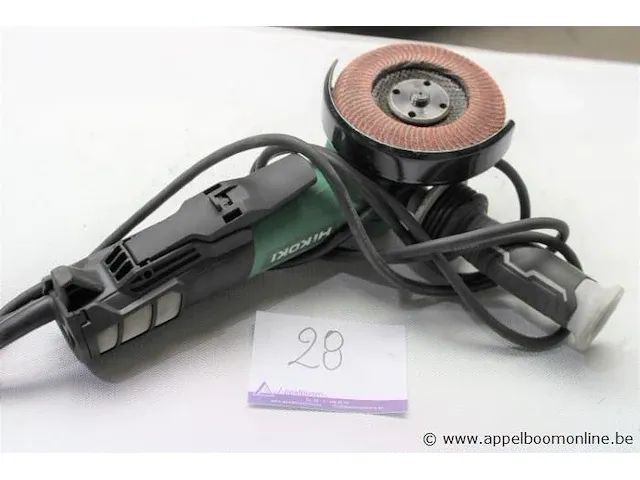 Haakse slijptol, hikoki g 13byeq, 1320w, 125mm, bj 2020 - afbeelding 3 van  3
