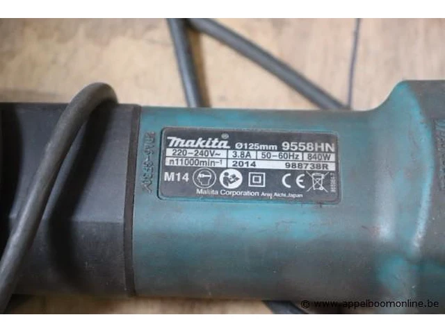 Haakse slijptol makita 9558hn - afbeelding 2 van  2