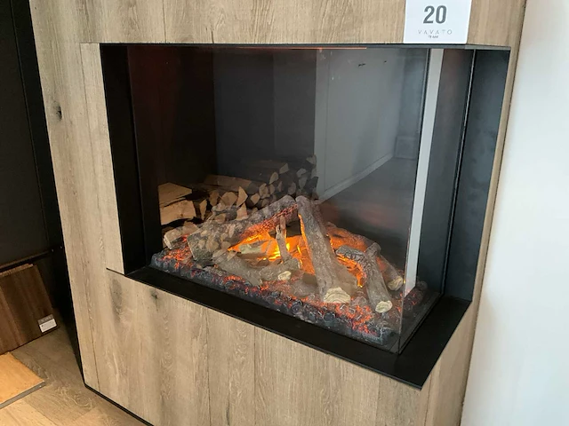Haard e-matrix 800/650ii waterstof incl. haardwand - afbeelding 3 van  5