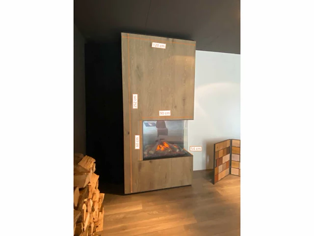 Haard e-matrix 800/650ii waterstof incl. haardwand - afbeelding 5 van  5