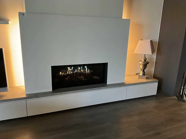 Haard kalfire e-one incl. haardwand - afbeelding 4 van  9