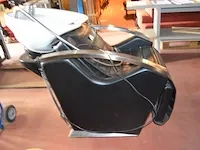 Haarspoelbak met zwart lederen zetel - afbeelding 6 van  7
