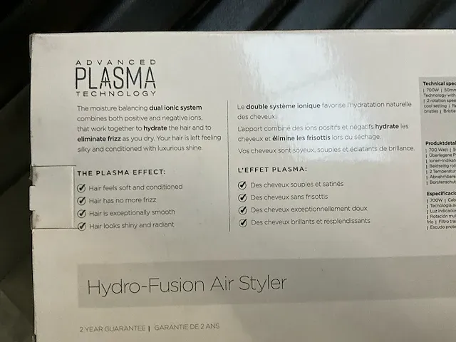 Haarstyler babyliss hydro fusion air as773e, 600w - afbeelding 4 van  4
