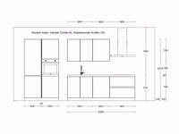 Häcker concept 130 - comet geplamuurde beton grafiet - afbeelding 3 van  23