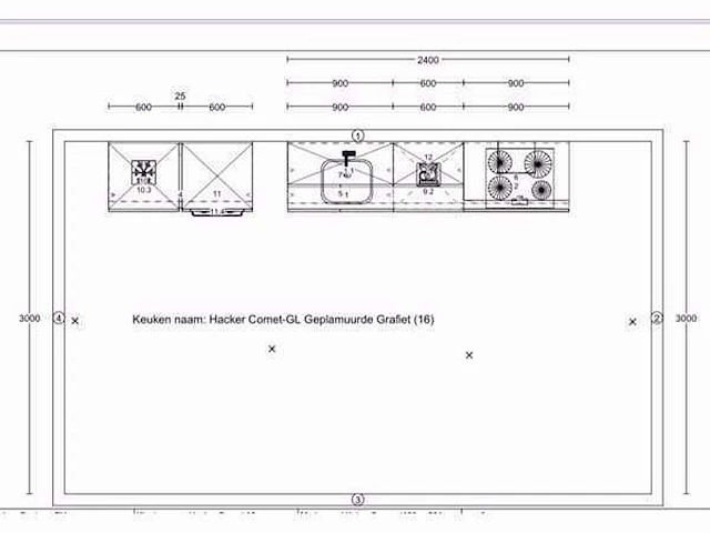 Häcker concept 130 - comet geplamuurde beton grafiet - afbeelding 5 van  23