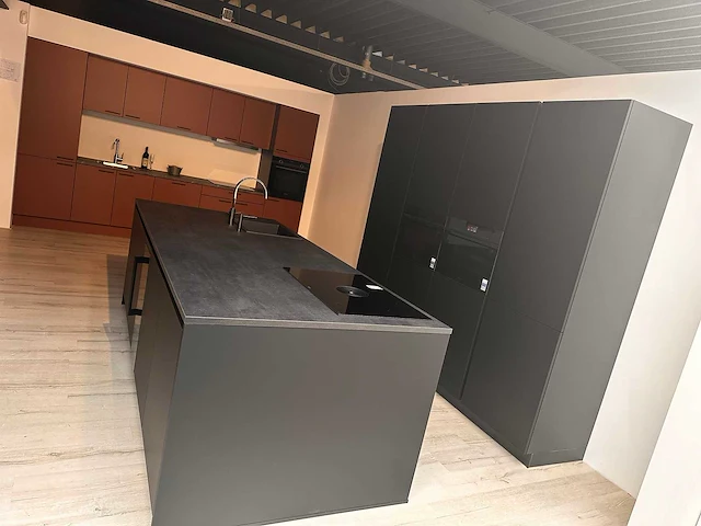 Häcker concept130 - topsoft lak mat zwart - eiland - afbeelding 19 van  25