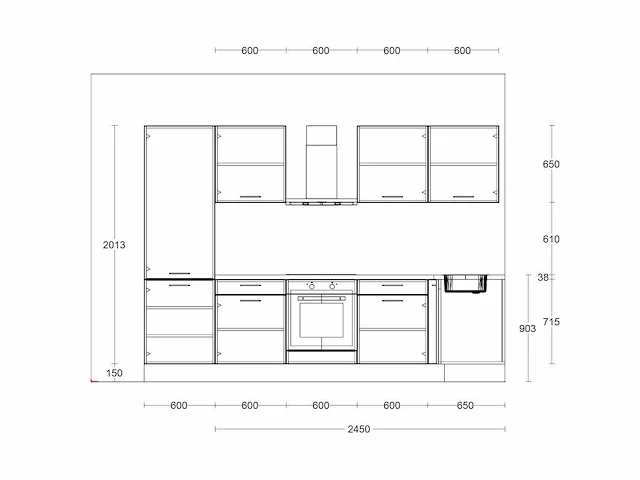 Hacker crema-magnolia mat hoek keuken - afbeelding 2 van  16