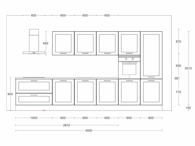 Hacker grafiet mat rechte keuken - afbeelding 16 van  17