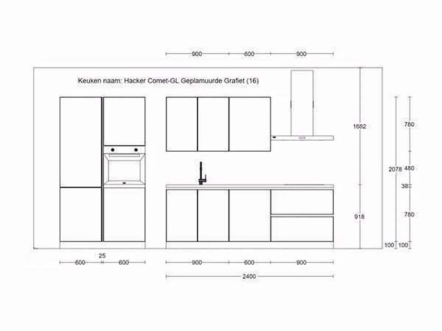 Hacker rechte keuken - afbeelding 3 van  23