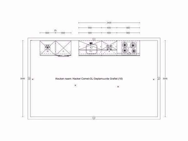 Hacker rechte keuken - afbeelding 4 van  23