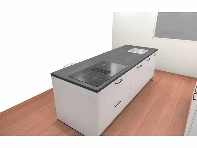 Hacker wit hoogglans eiland keuken - afbeelding 15 van  18