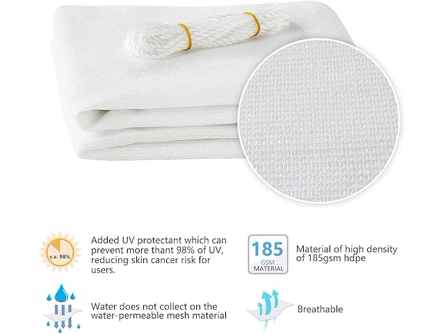 Haikus zonnezeil (4 x 4 m) - afbeelding 4 van  4