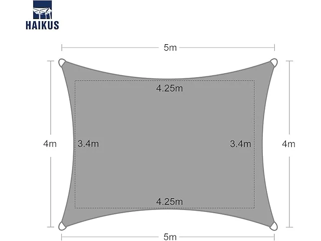 Haikus zonnezeil (4 x 5 m) - afbeelding 2 van  3