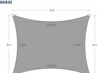 Haikus zonnezeil (4 x 5 m) - afbeelding 2 van  3