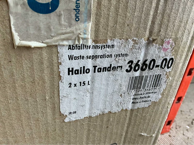 Hailo tandem 3660-00 afvalemmers (x8) en 1 spoelbak - afbeelding 2 van  5