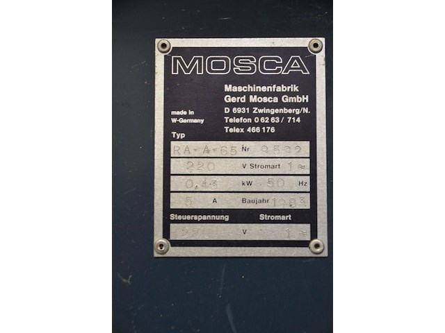 Halfautomatische omsnoeringsmachine mosca - afbeelding 2 van  3