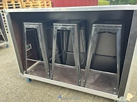 Halfopen flightcase met 6 barkrukken - afbeelding 5 van  8