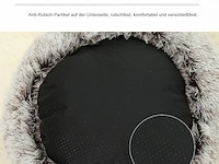Halfopen hondenbed grijs 80cm - afbeelding 1 van  4