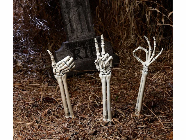 Halloween decoratie - skeletten, grafzerken & ongedierte (209x) - afbeelding 3 van  6