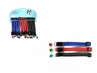 Halsband met bel, verstelbaar reflecterend 34x1 cm,36 stuks