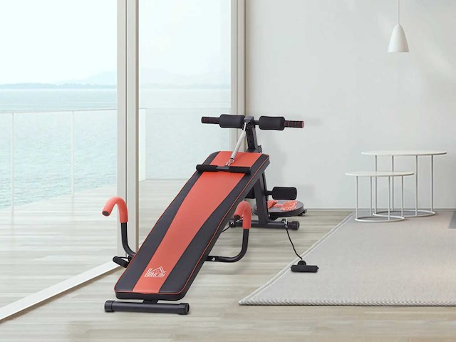 Halterbank opvouwbare fitnessbank met kussen - afbeelding 1 van  5