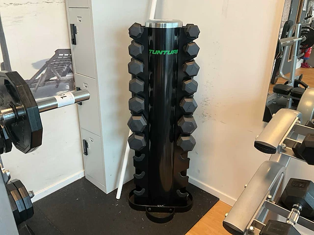 Halterset tunturi 1-7kg + staander tunturi - afbeelding 1 van  6