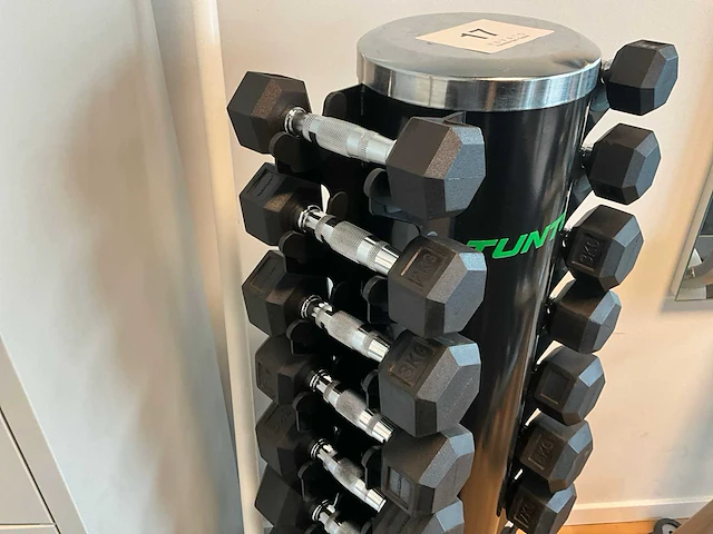 Halterset tunturi 1-7kg + staander tunturi - afbeelding 2 van  6