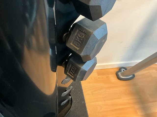 Halterset tunturi 1-7kg + staander tunturi - afbeelding 4 van  6