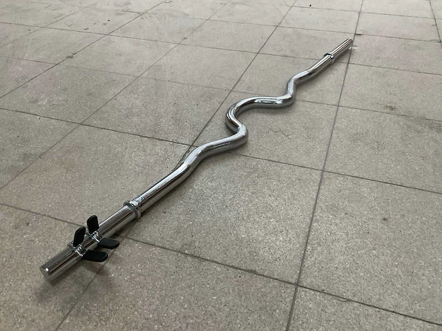 Halterstang curl 120cm (14x) - afbeelding 2 van  2